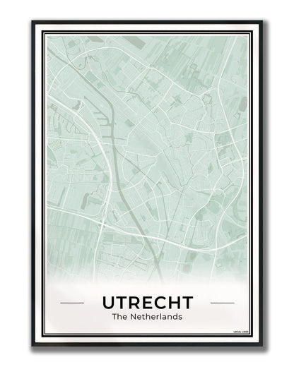 Plattegrond Utrecht Sage Ingelijst