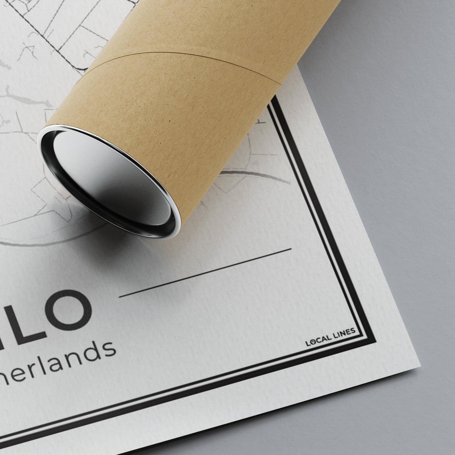 Plattegrond Venlo Poster voor Woonkamer detail van 300GSM papier Algemeen