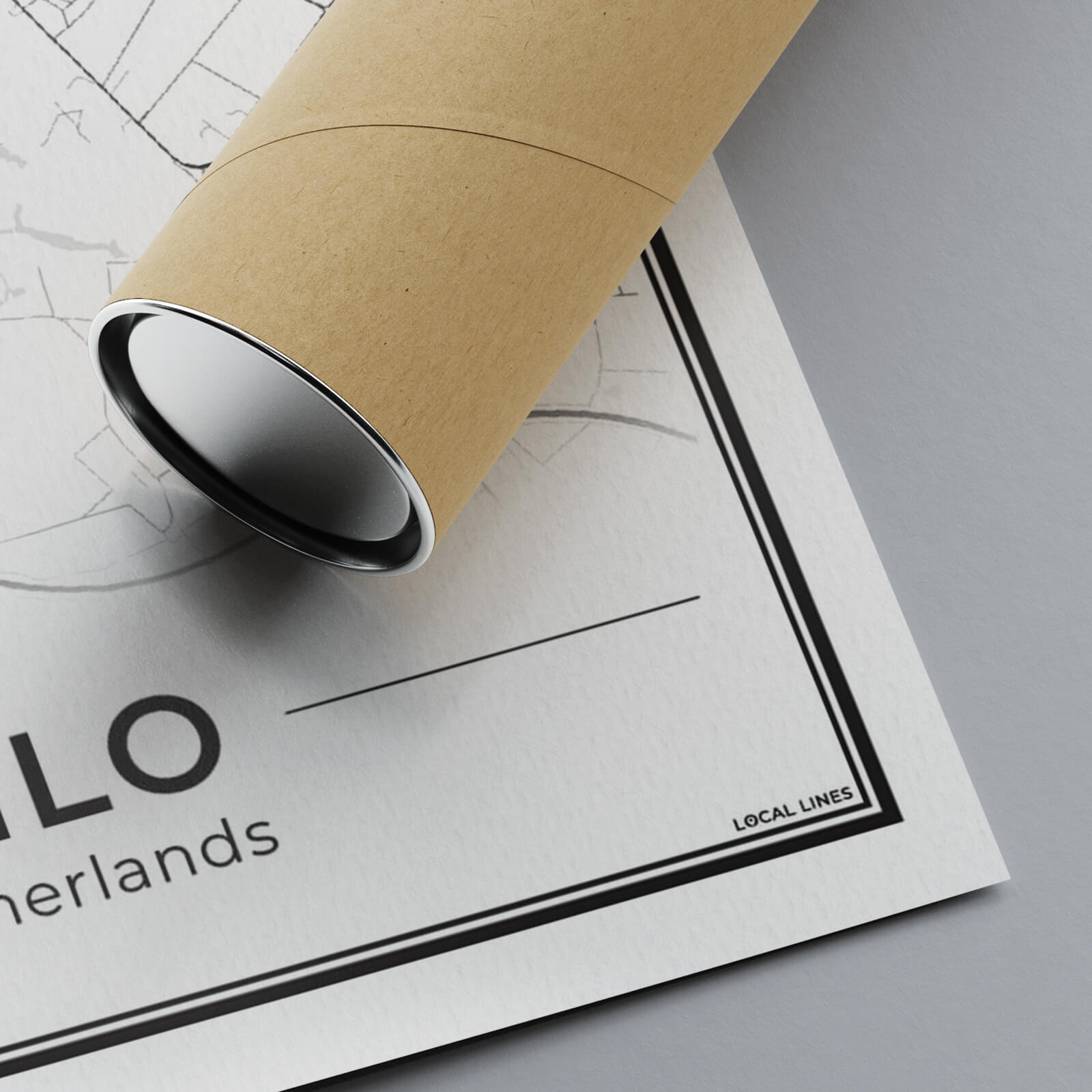 Plattegrond Venlo Poster voor Woonkamer detail van 300GSM papier Algemeen