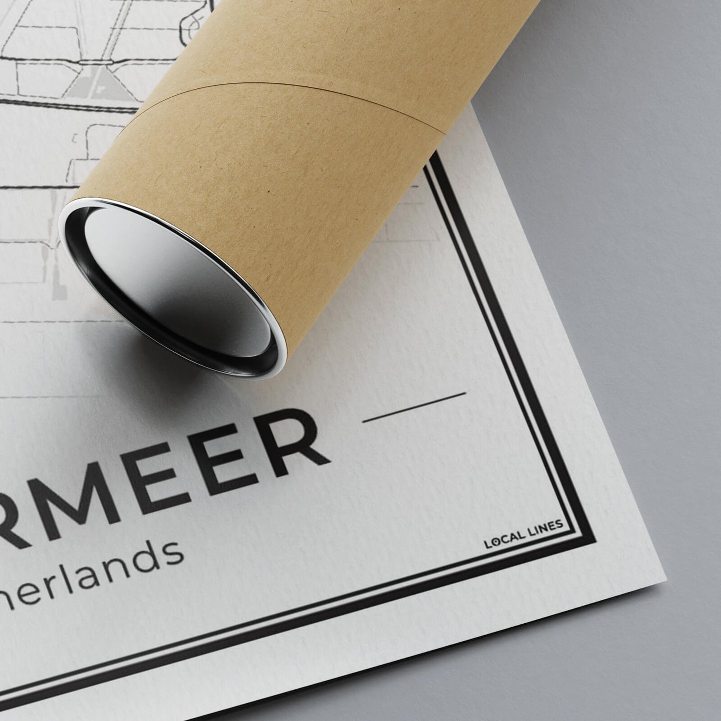 Zoetermeer Plattegrond Poster voor Woonkamer detail van papier Algemeen
