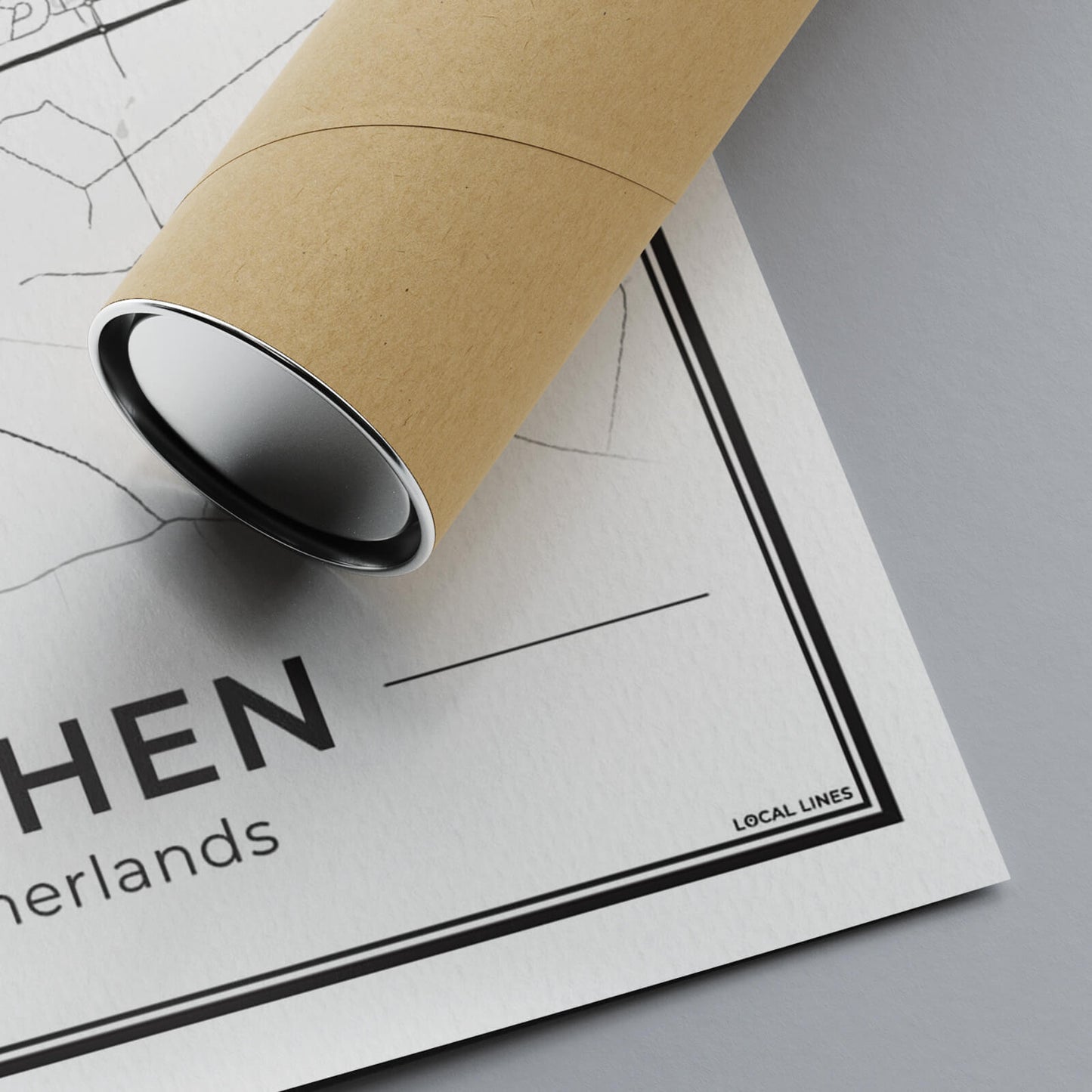 Zutphen Plattegrond Poster voor Woonkamer detail van papier Algemeen