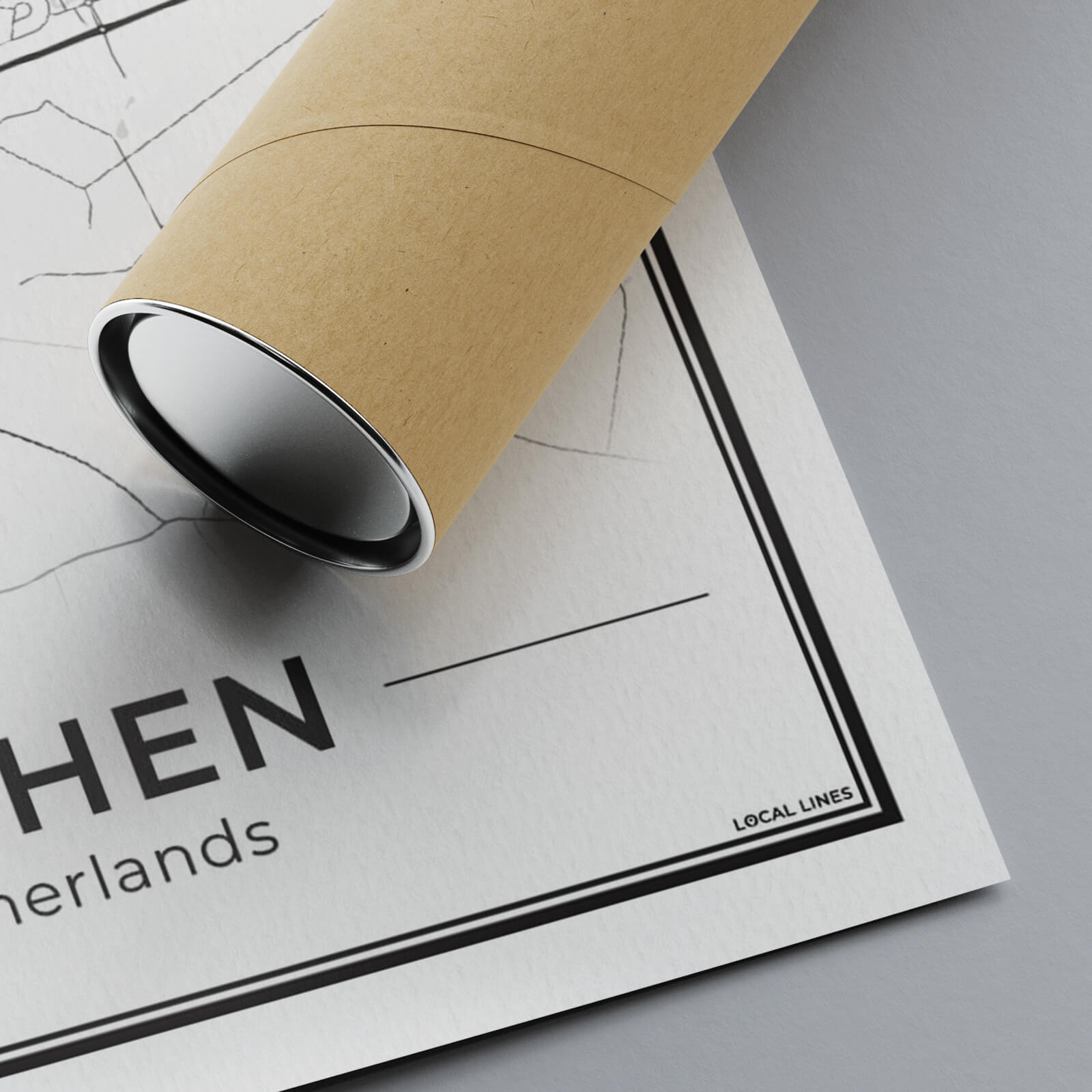 Zutphen Plattegrond Poster voor Woonkamer detail van papier Algemeen