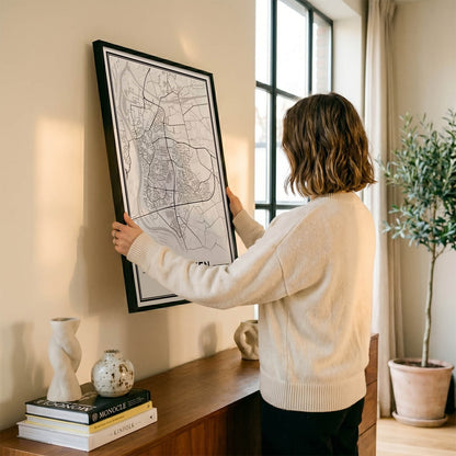 Zutphen Plattegrond Poster voor Woonkamer aan muur Algemeen