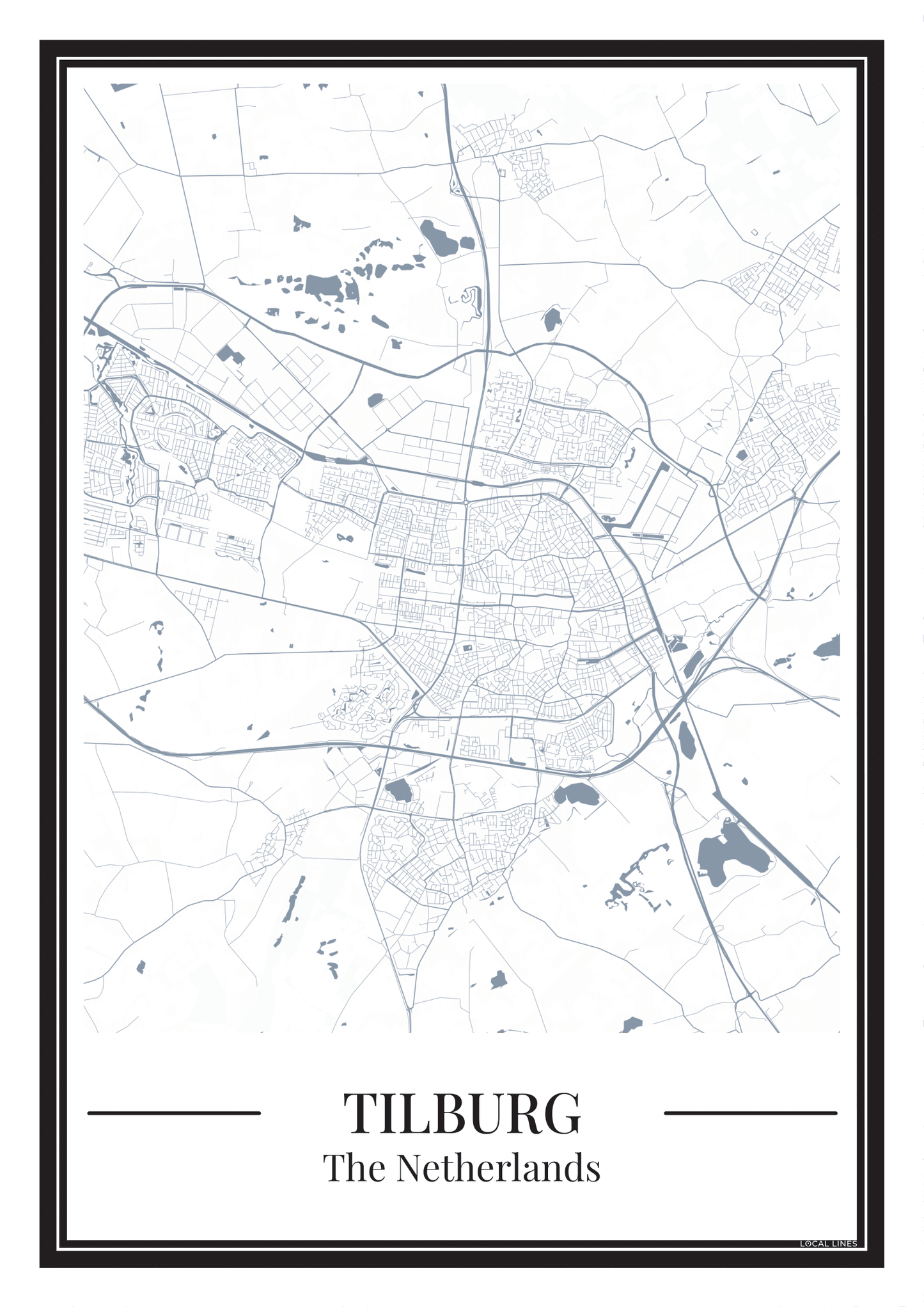 Tilburg - Poster Slate Blue
