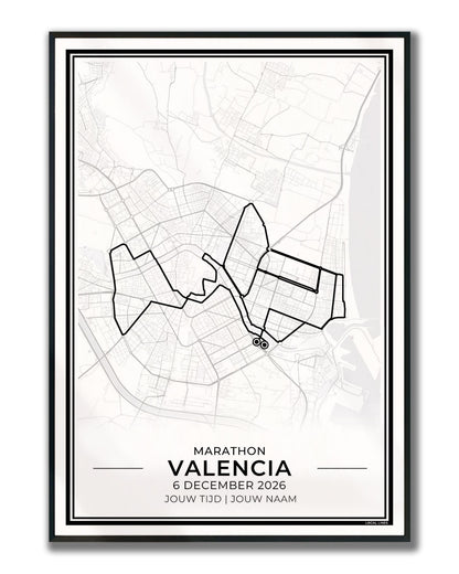 Marathon Valencia poster in lijst