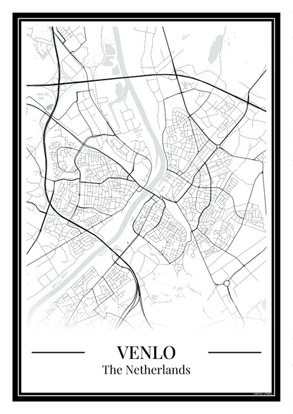 Venlo — stadskaart poster
