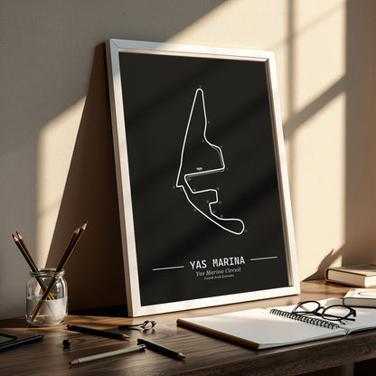 Poster Yas Marina Formule 1 Circuit | Zwart