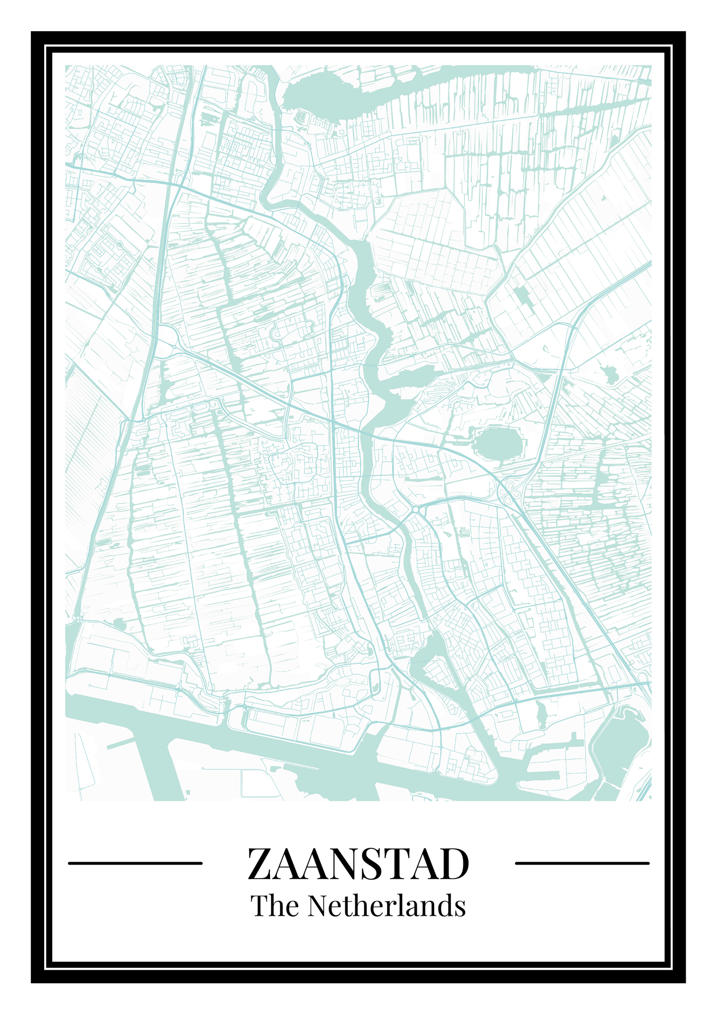 Zaanstad - Poster Aqua Blue