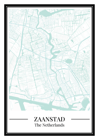 Zaanstad - Poster Aqua Blue