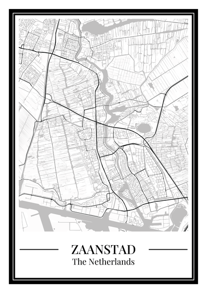Poster Zaanstad | Stadskaart
