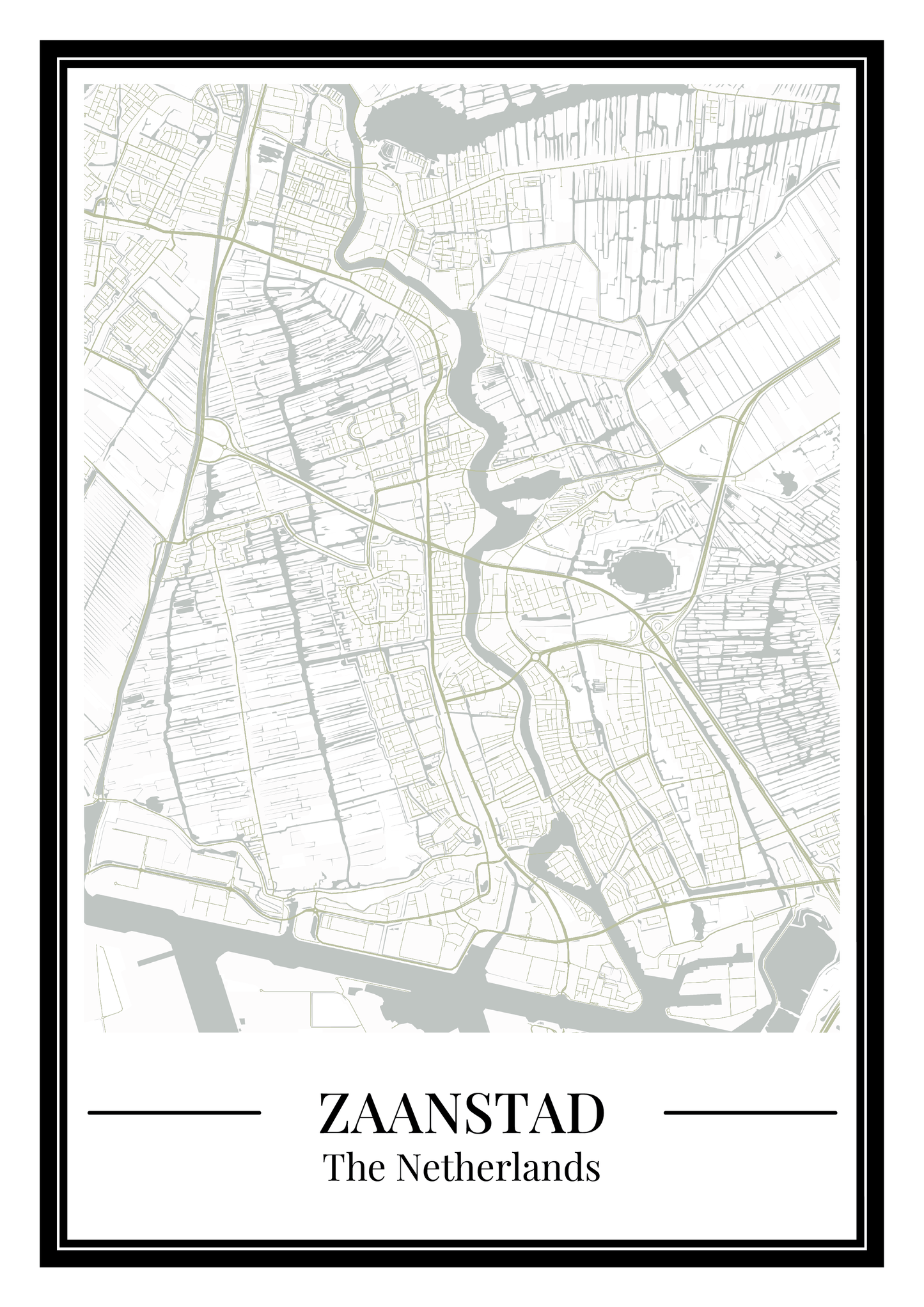 Zaanstad - Poster Sage Green