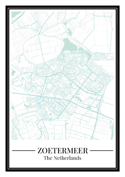 Zoetermeer - Poster Aqua Blue