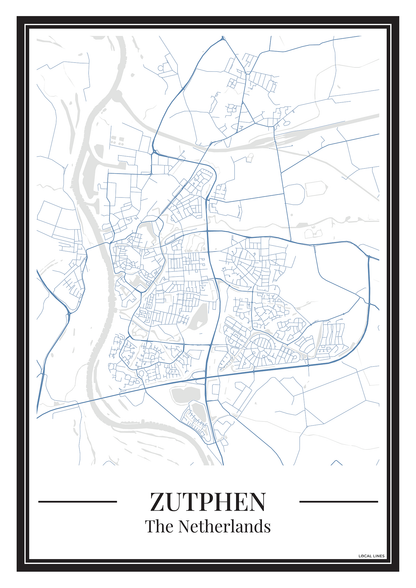 Zutphen - Poster Slate Blue