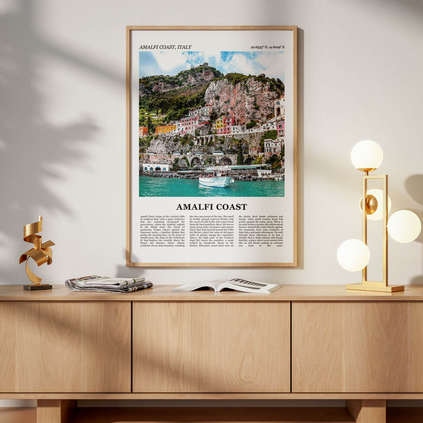 Amalfikust Fotoposter – Kleur