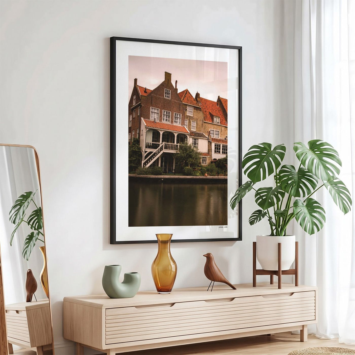 Alkmaar Klassiek fotoposter in zwarte lijst - Kleur