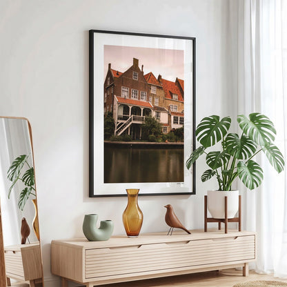 Alkmaar Klassiek fotoposter in zwarte lijst - Kleur