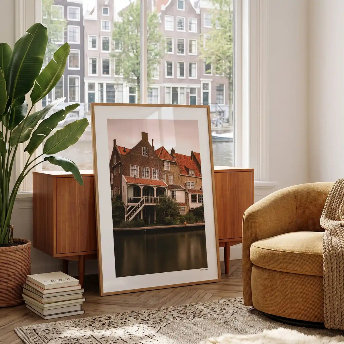 Alkmaar Klassiek fotoposter in woonkamer interieur - Kleur