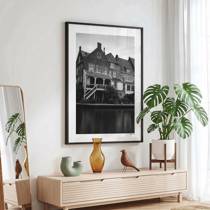 Alkmaar Klassiek fotoposter in zwarte lijst - Zwart-Wit