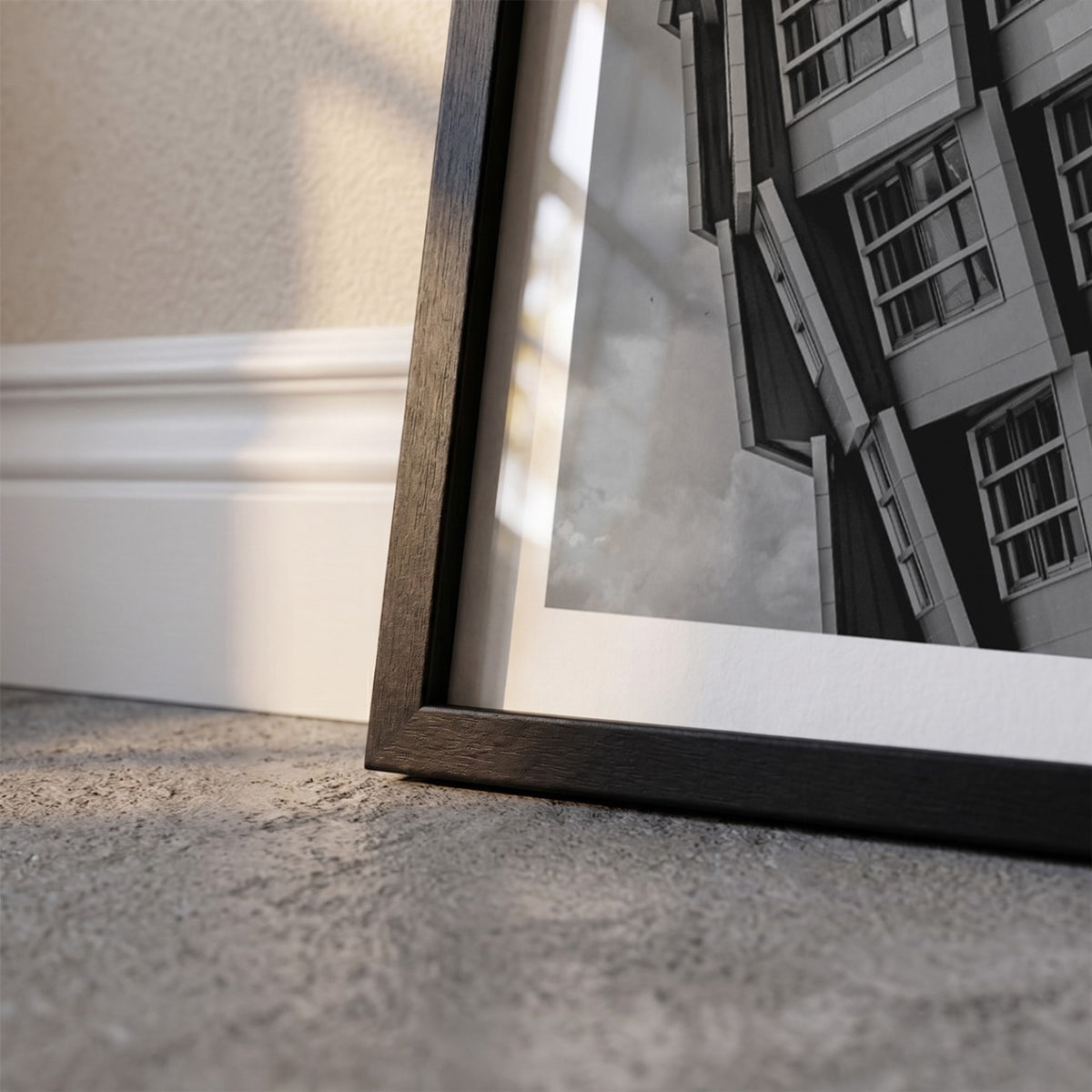 Detail van Almere Klassiek fotoposter en lijst - Zwart-Wit