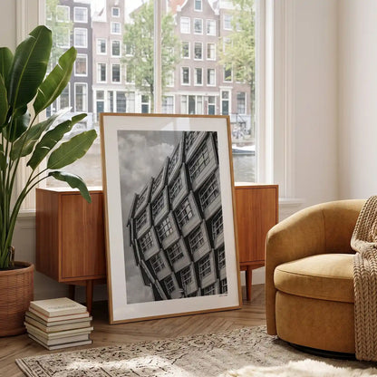 Almere Klassiek fotoposter in woonkamer interieur - Zwart-Wit