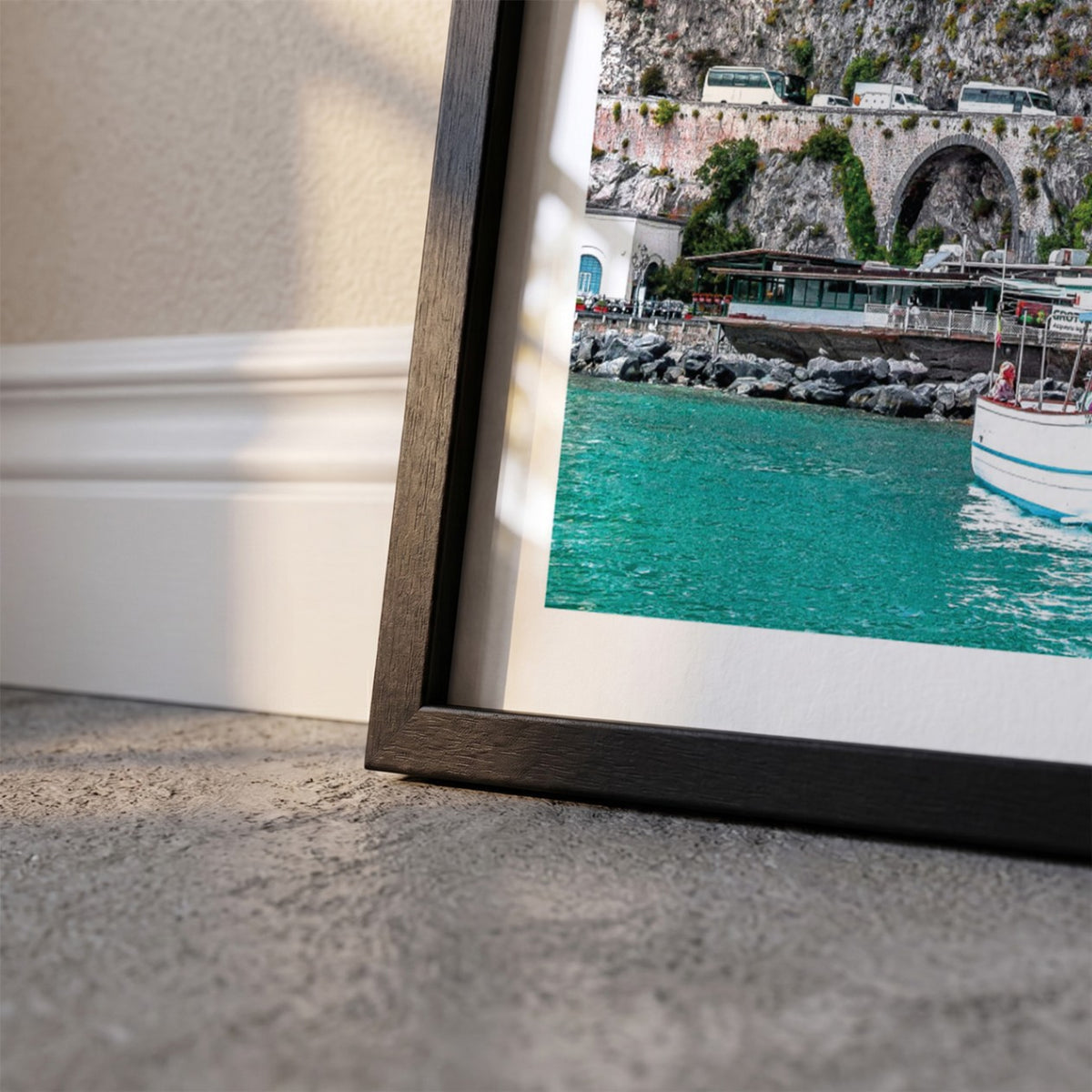 Detail van Amalfi Coast Klassiek fotoposter en lijst - Kleur