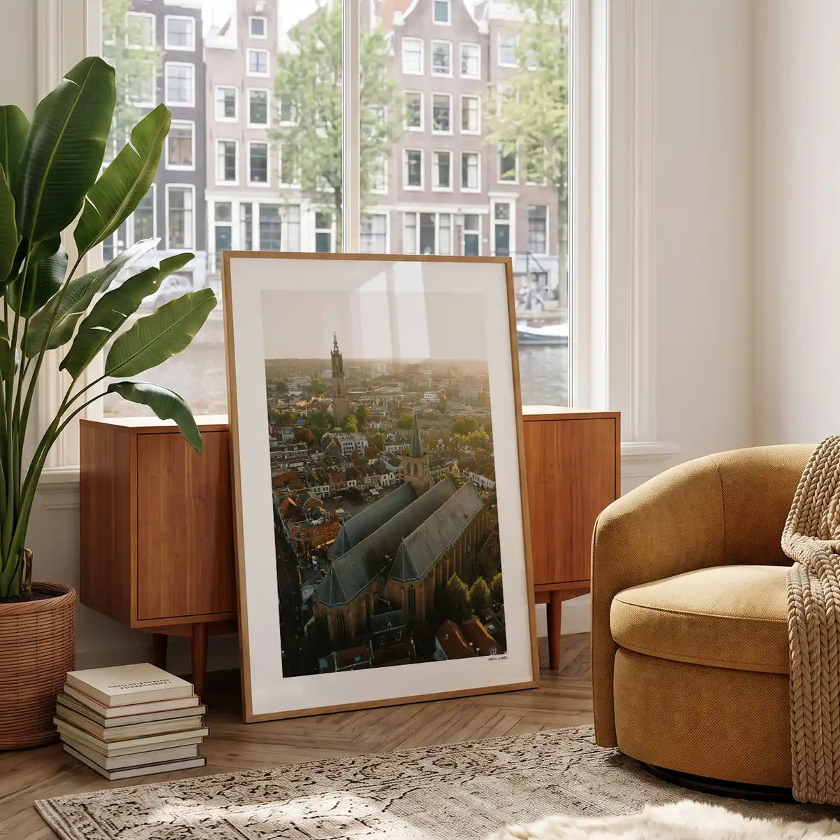 Amersfoort Klassiek fotoposter in woonkamer interieur - Kleur
