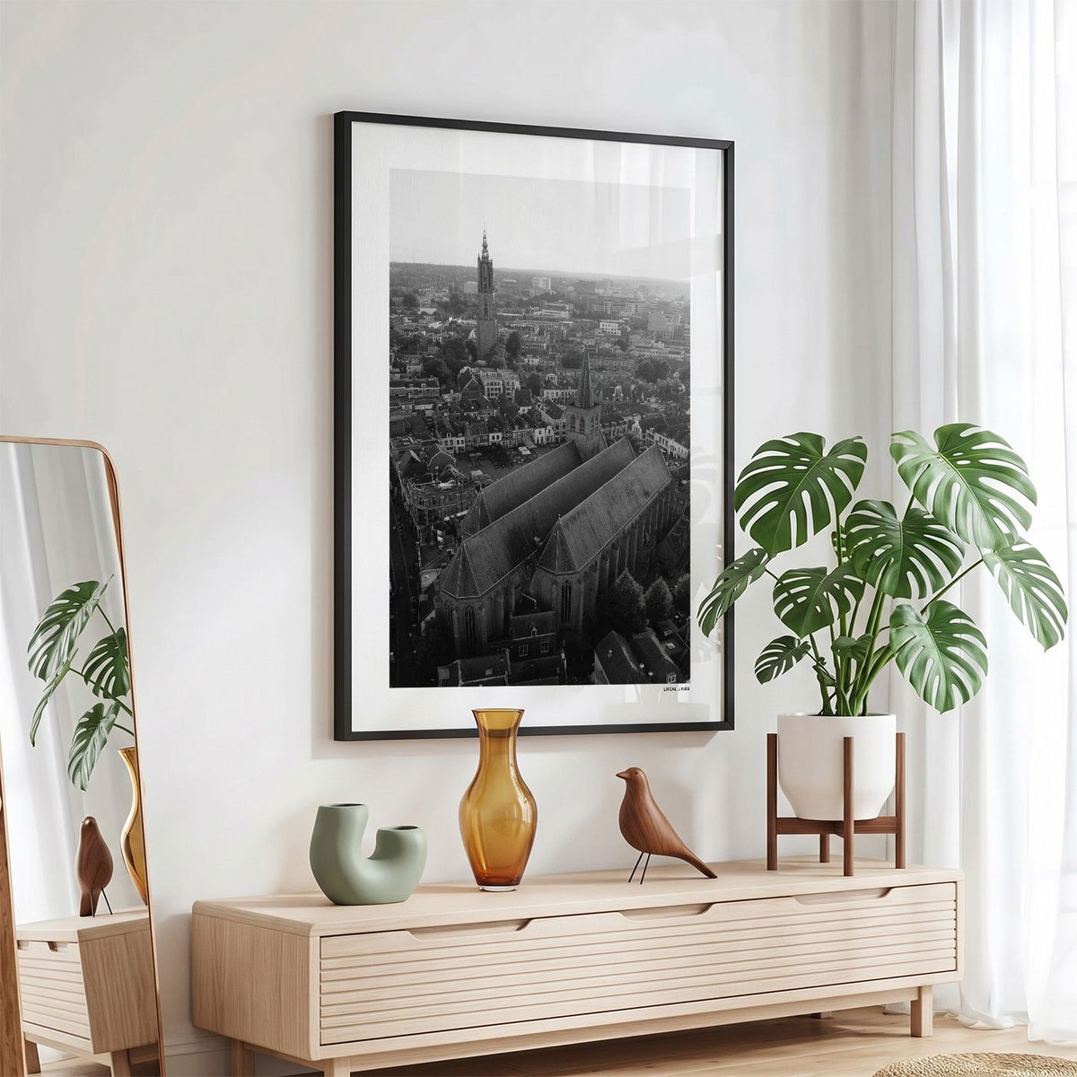 Amersfoort Klassiek fotoposter in zwarte lijst - Zwart-Wit