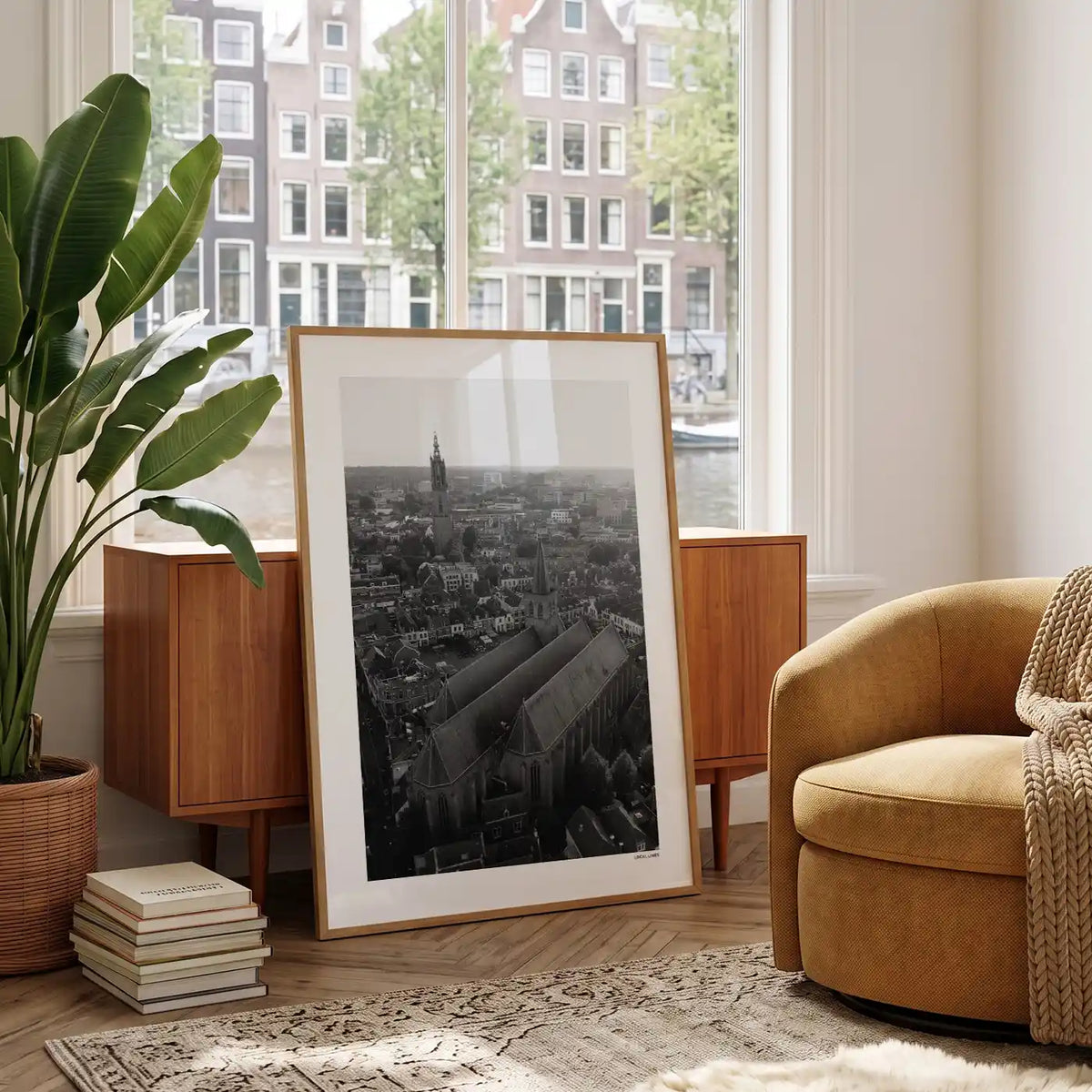 Amersfoort Klassiek fotoposter in woonkamer interieur - Zwart-Wit