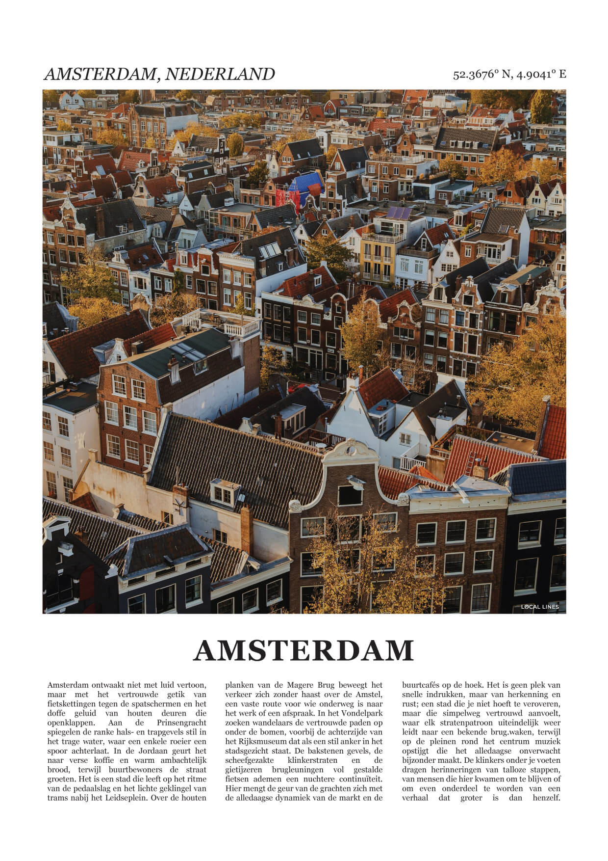 Amsterdam Fotoposter 1 – Kleur
