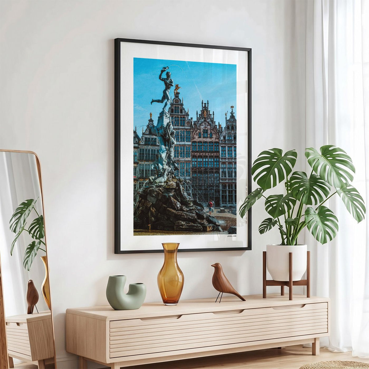 Antwerpen Klassiek fotoposter in zwarte lijst - Kleur