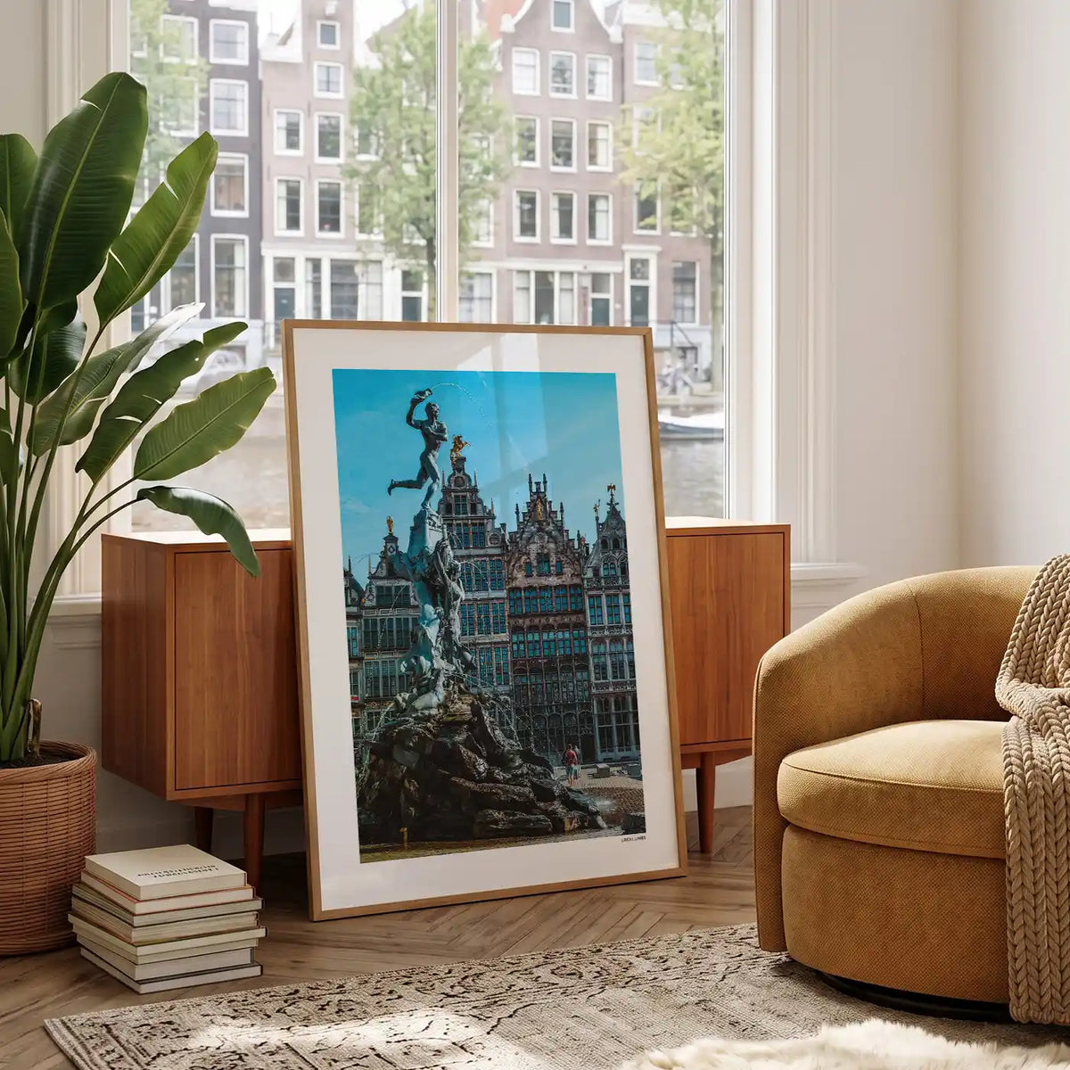 Antwerpen Klassiek fotoposter in woonkamer interieur - Kleur