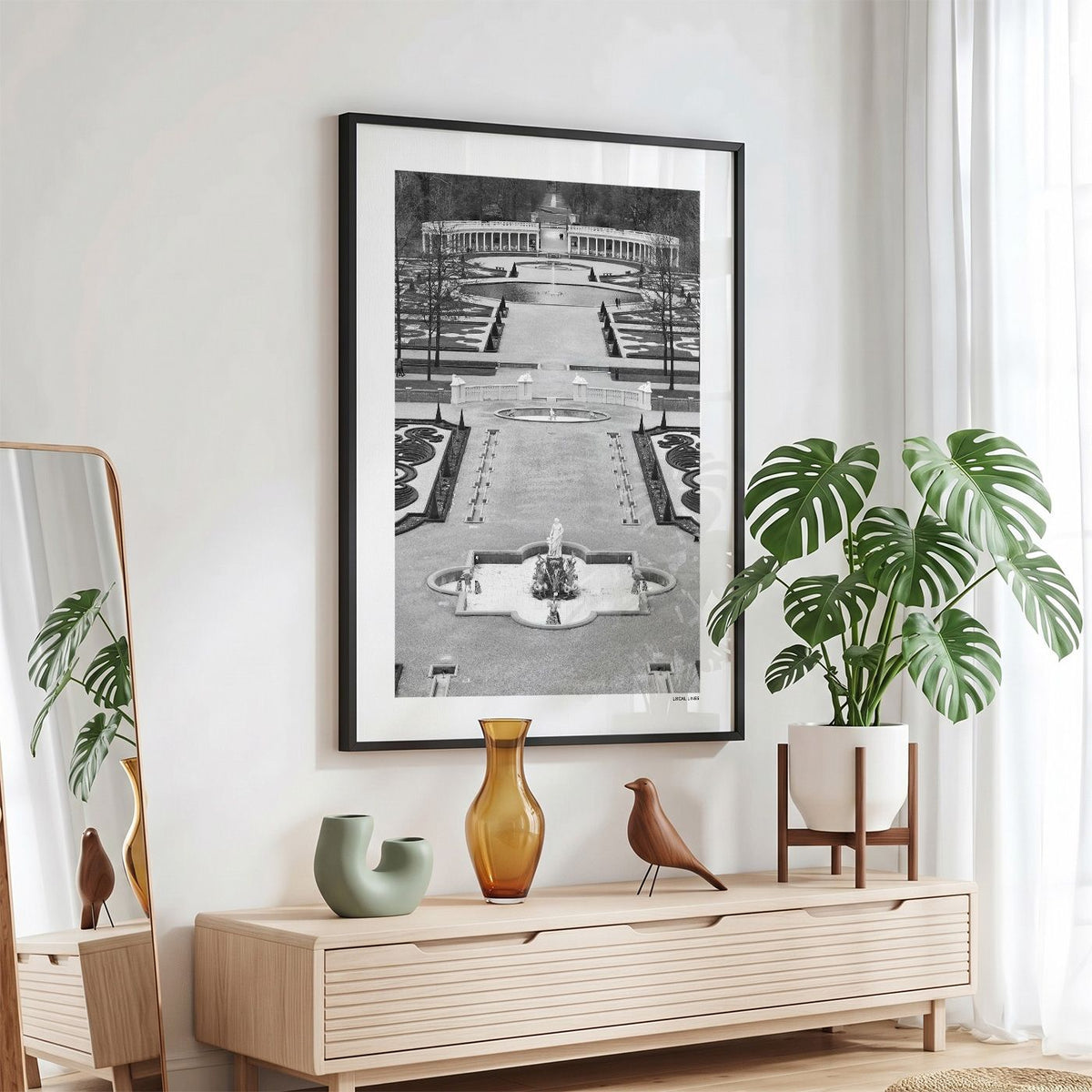Apeldoorn Klassiek fotoposter in zwarte lijst - Zwart-Wit
