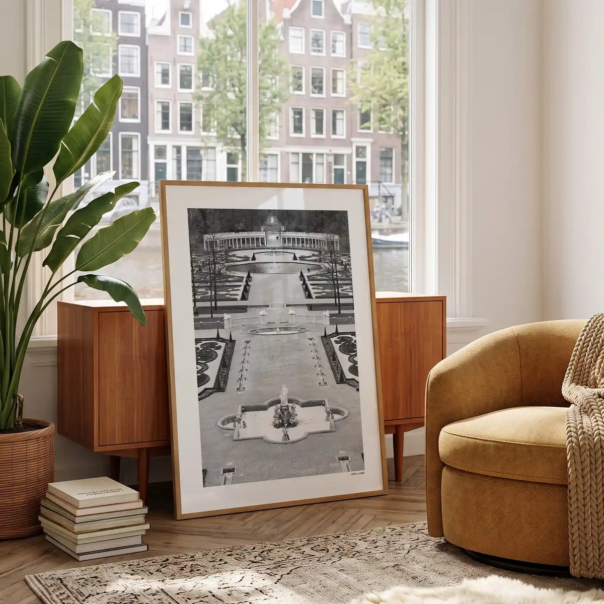Apeldoorn Klassiek fotoposter in woonkamer interieur - Zwart-Wit