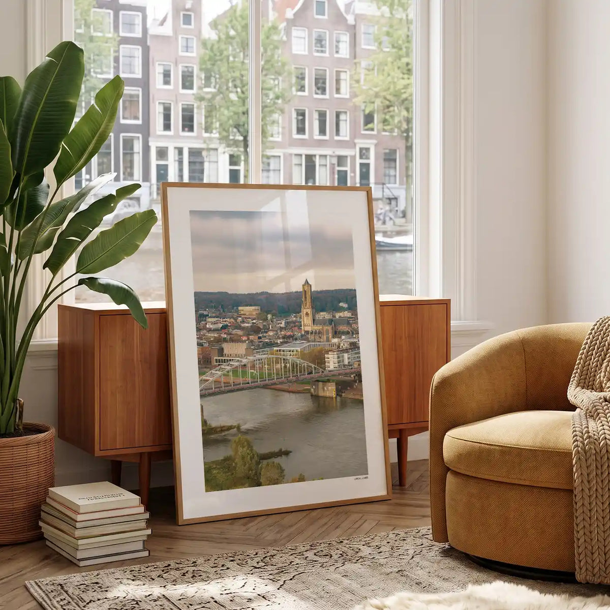 Arnhem Klassiek fotoposter in woonkamer interieur - Kleur