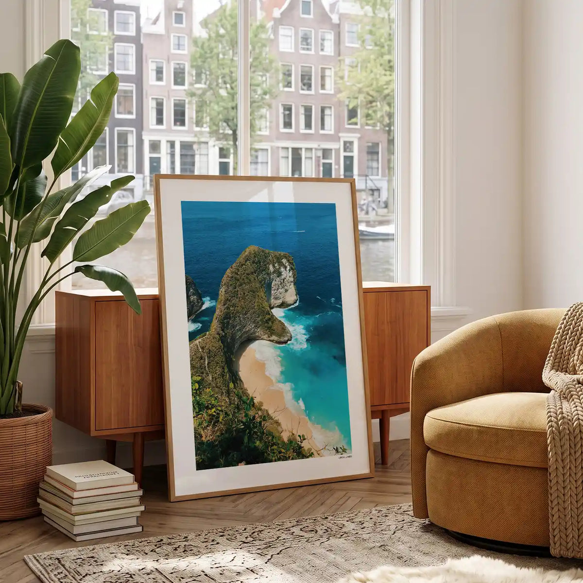 Bali Klassiek fotoposter in woonkamer interieur - Kleur