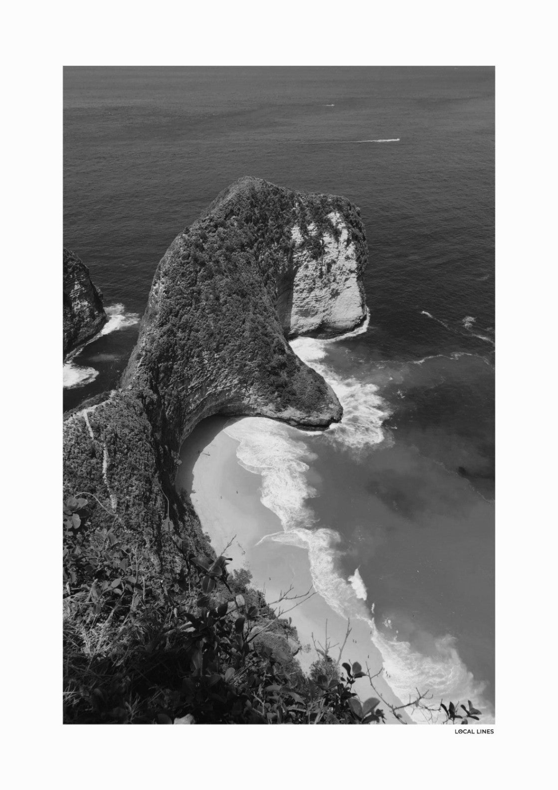 Bali Klassiek fotoposter zonder lijst - Zwart-Wit