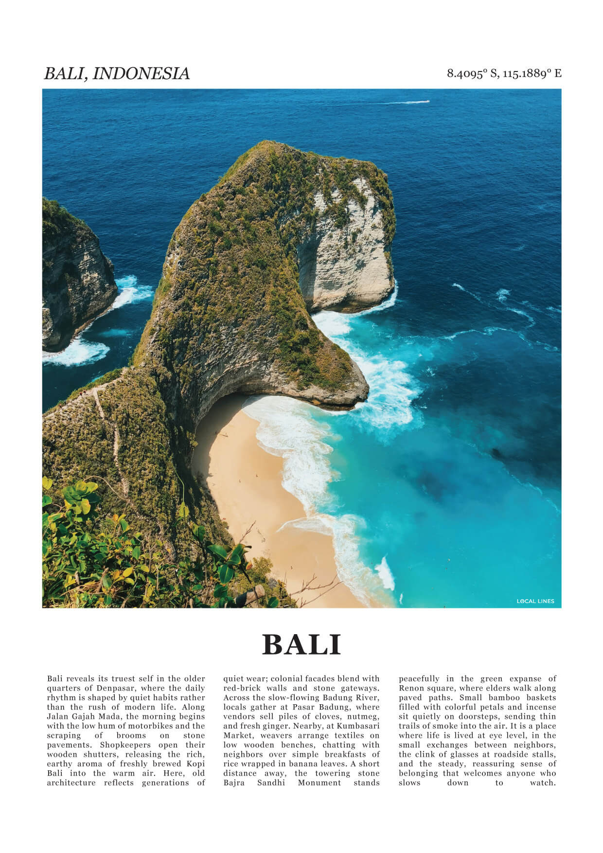 Bali Fotoposter – Kleur