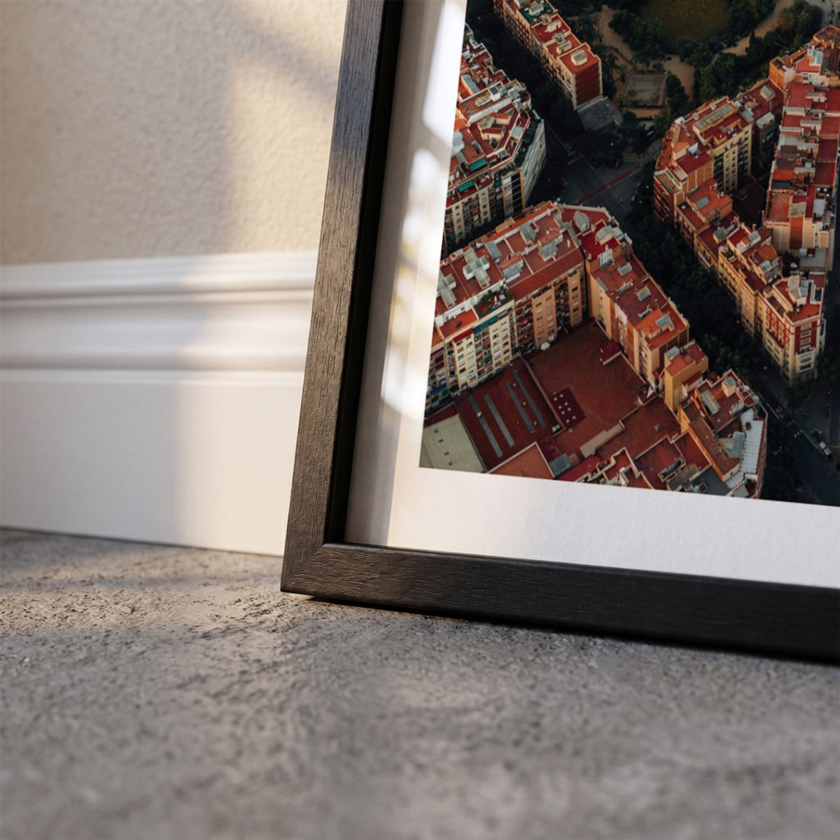 Detail van Barcelona Klassiek fotoposter en lijst - Kleur