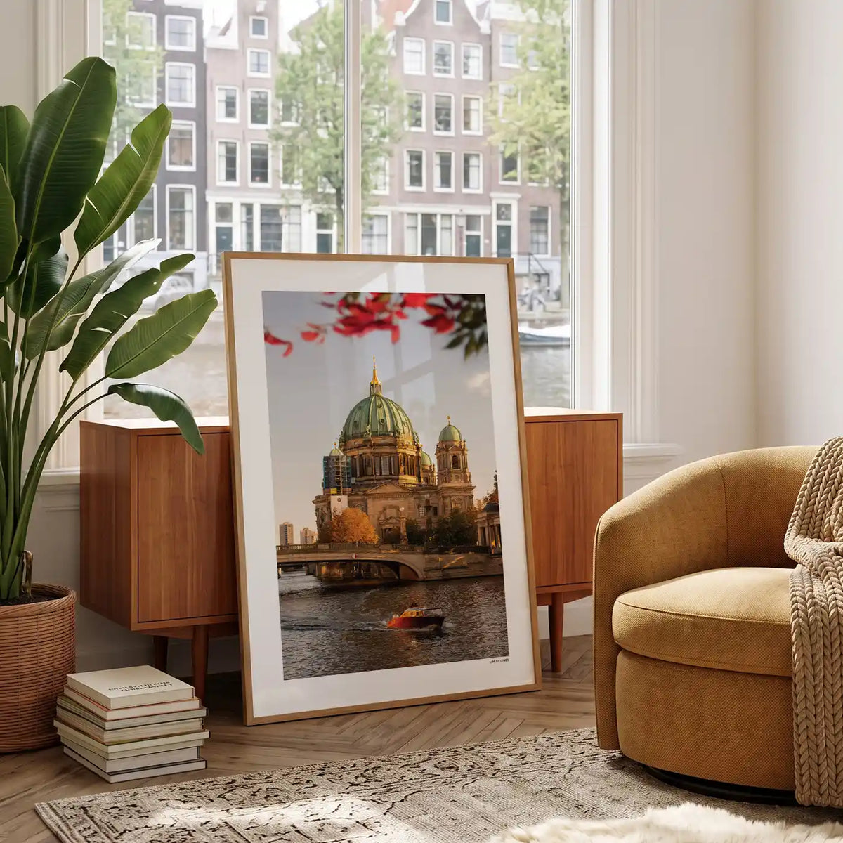 Berlijn Klassiek fotoposter in woonkamer interieur - Kleur