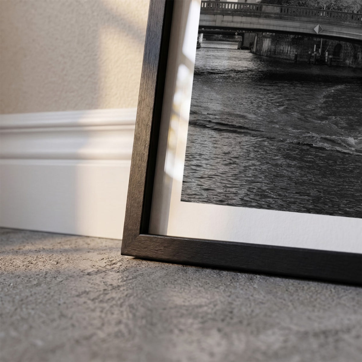 Detail van Berlijn Klassiek fotoposter en lijst - Zwart-Wit