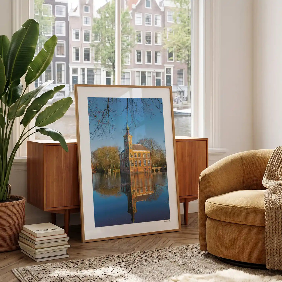 Breda Klassiek fotoposter in woonkamer interieur - Kleur