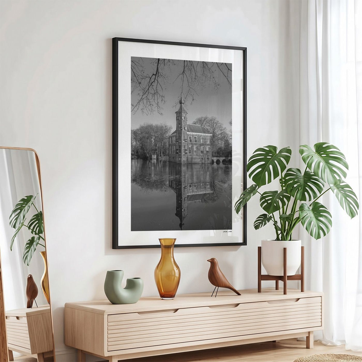 Breda Klassiek fotoposter in zwarte lijst - Zwart-Wit
