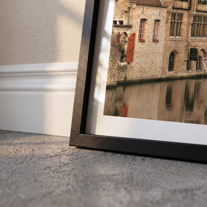 Detail van Brugge Klassiek fotoposter en lijst - Kleur