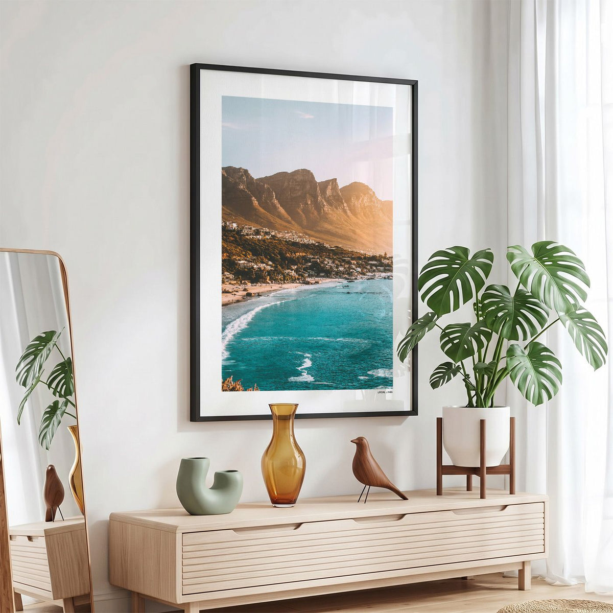 Kaapstad Klassiek fotoposter in zwarte lijst - Kleur