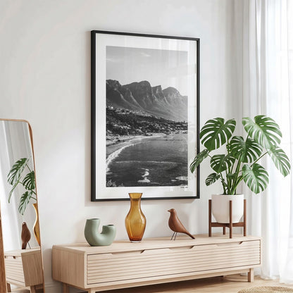 Kaapstad Klassiek fotoposter in zwarte lijst - Zwart-Wit