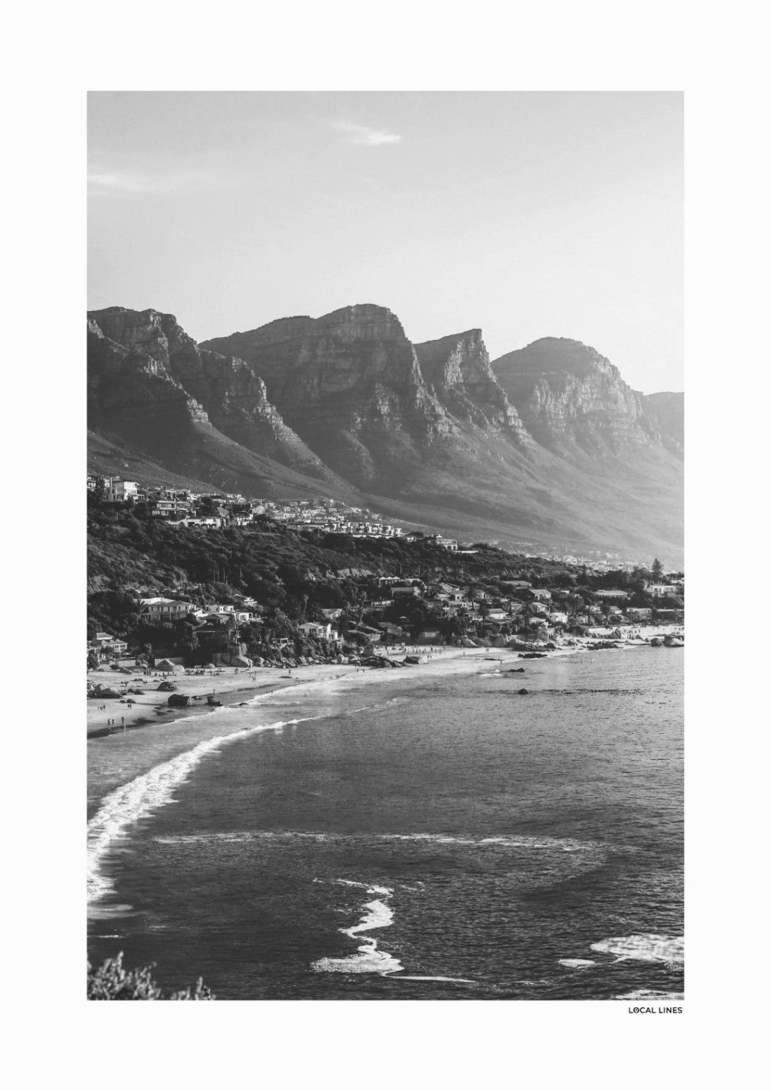 Kaapstad Klassiek fotoposter zonder lijst - Zwart-Wit