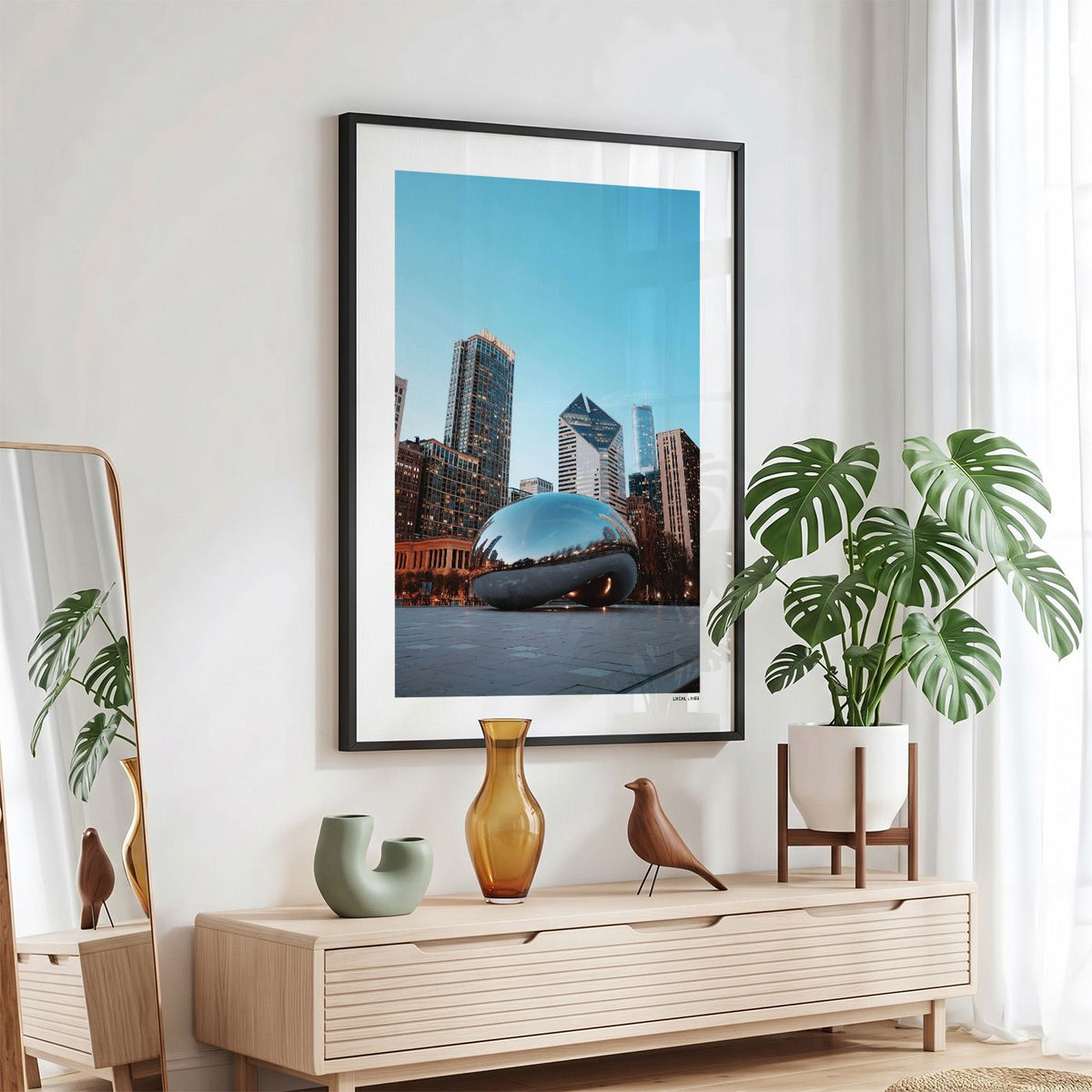 Chicago Klassiek fotoposter in zwarte lijst - Kleur