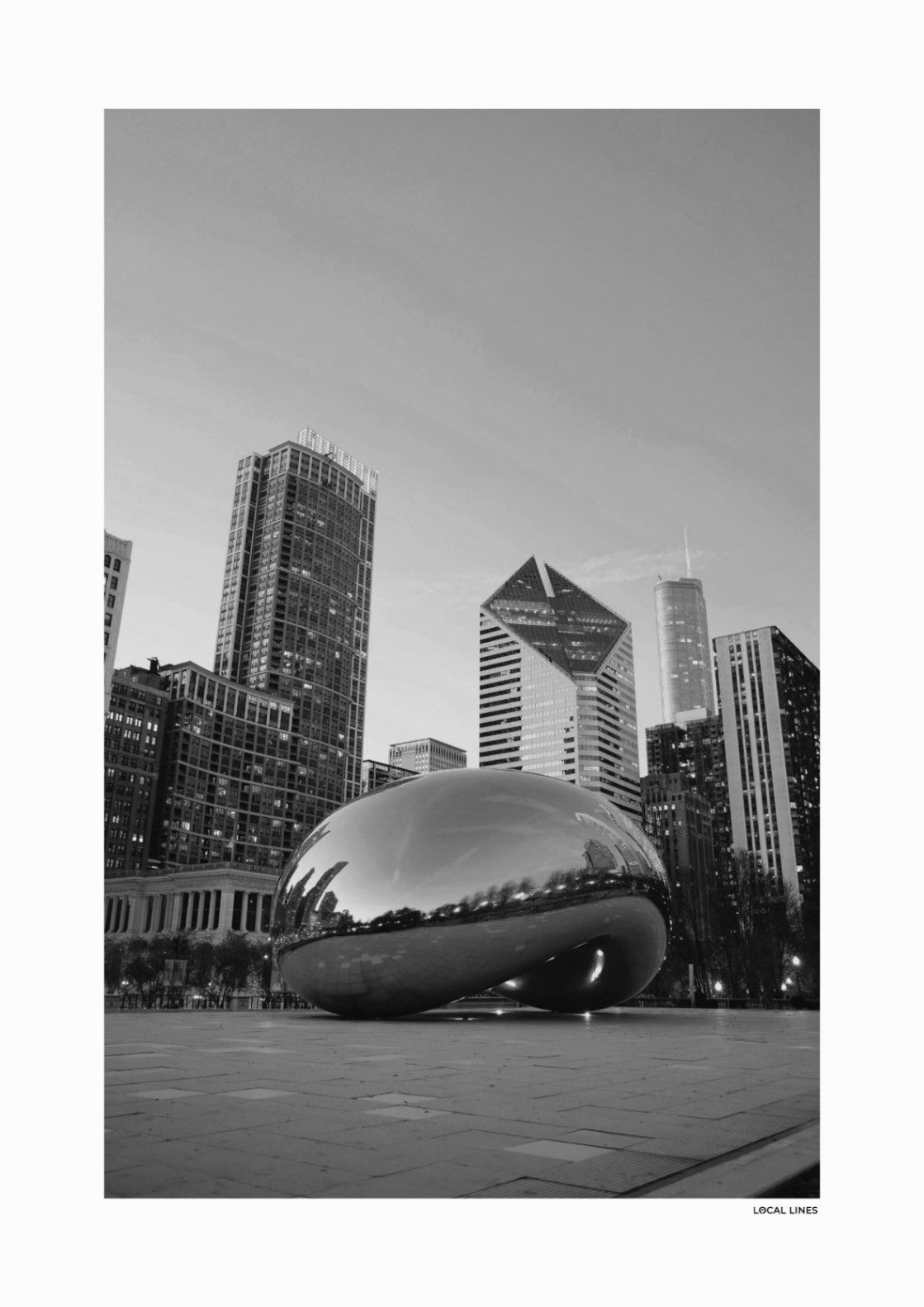 Chicago Klassiek fotoposter zonder lijst - Zwart-Wit