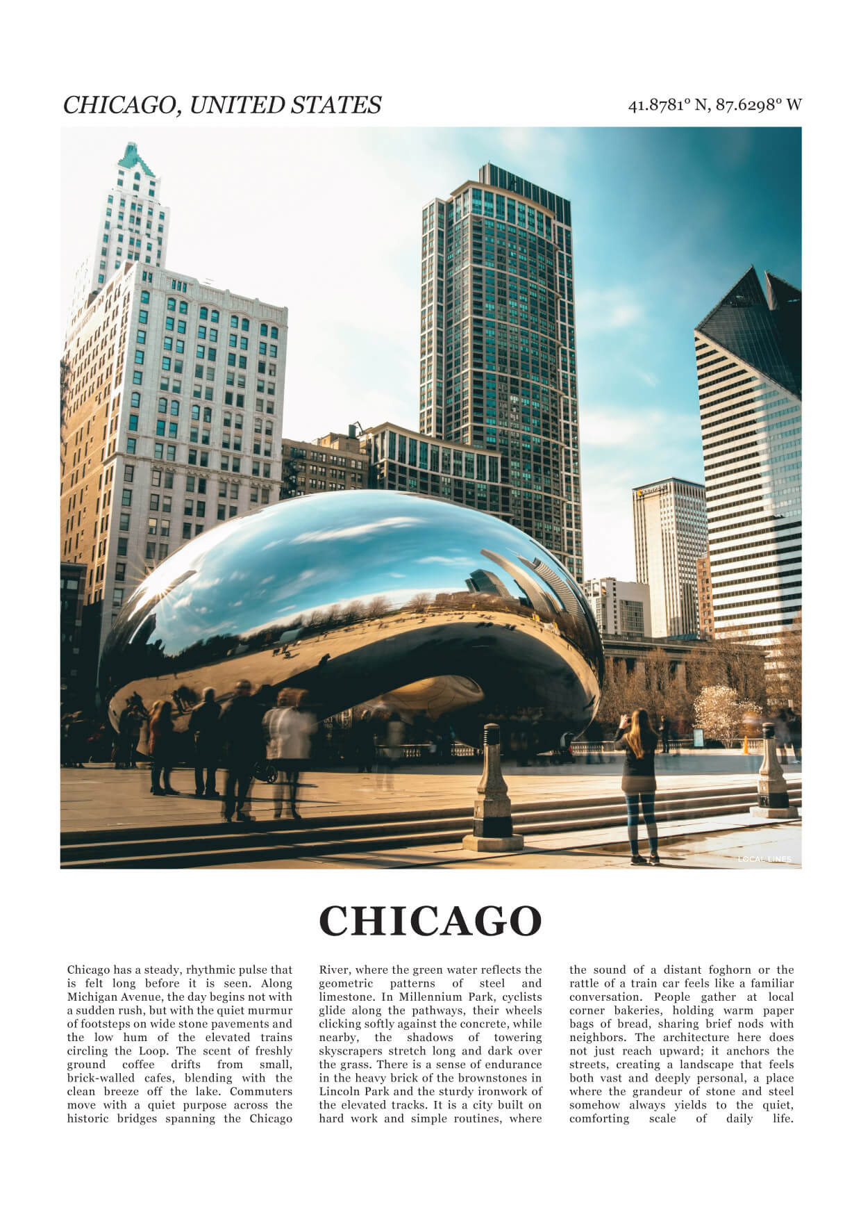 Chicago Fotoposter – Kleur