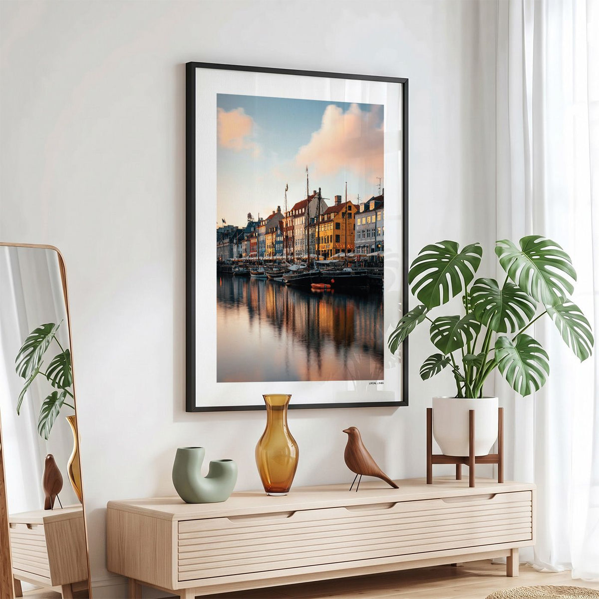 Kopenhagen Klassiek fotoposter in zwarte lijst - Kleur